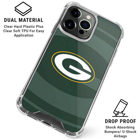 NFL Green Bay Packers Double Vision iPhone 16 Pro Clear Case