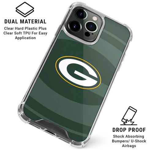 NFL Green Bay Packers Double Vision iPhone 16 Pro Max Clear Case