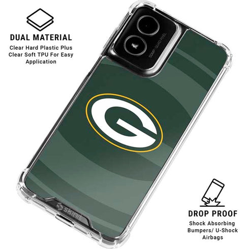 NFL Green Bay Packers Double Vision Moto G Power 5G (2024) Clear Case