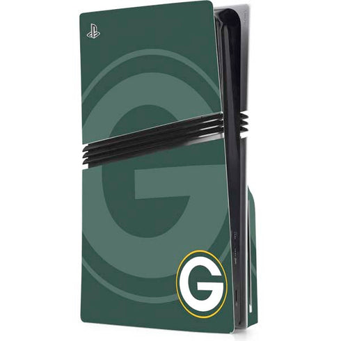 NFL Green Bay Packers Double Vision PS5 Pro Disk Console Skin