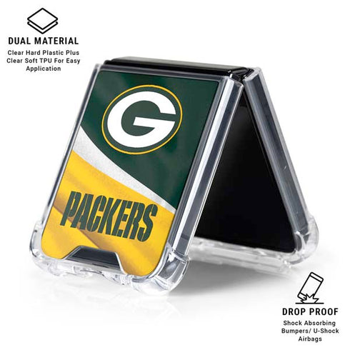 NFL Green Bay Packers Galaxy Z Flip7 Clear Case