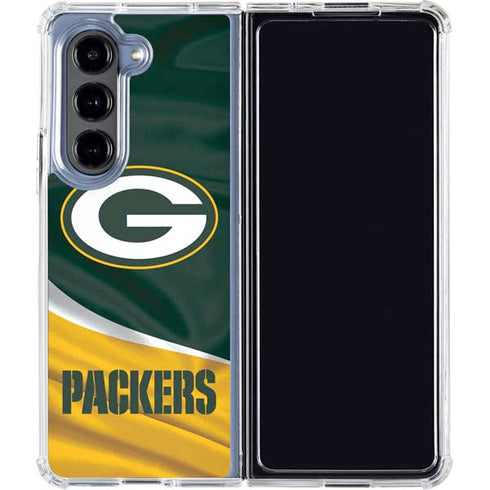 NFL Green Bay Packers Galaxy Z Fold5 5G Clear Case