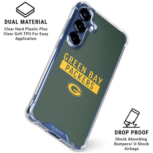 NFL Green Bay Packers Green Performance Series Galaxy S25 Clear Case