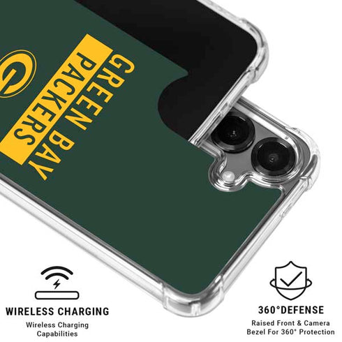 NFL Green Bay Packers Green Performance Series Galaxy S26 Plus Clear Case