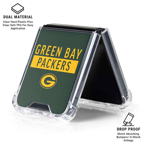 NFL Green Bay Packers Green Performance Series Galaxy Z Flip6 Clear Case