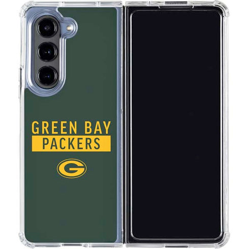 NFL Green Bay Packers Green Performance Series Galaxy Z Fold5 5G Clear Case
