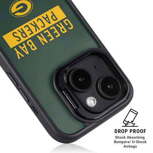 NFL Green Bay Packers Green Performance Series iPhone 15 Plus Kickstand Case