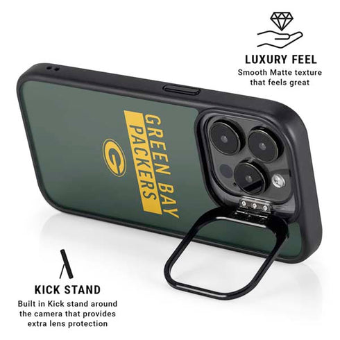 NFL Green Bay Packers Green Performance Series iPhone 15 Pro Kickstand Case