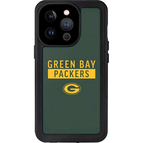 NFL Green Bay Packers Green Performance Series iPhone 15 Pro Waterproof Case