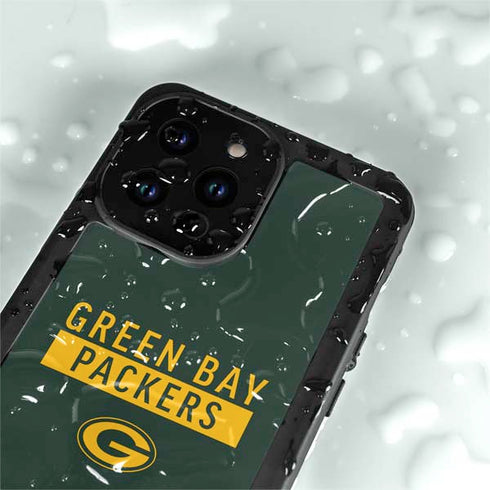 NFL Green Bay Packers Green Performance Series iPhone 15 Pro Waterproof Case