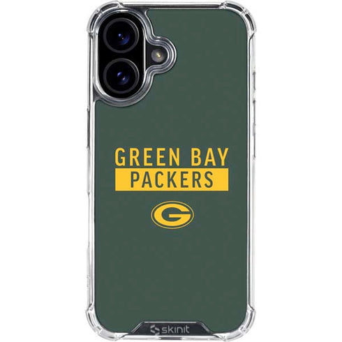 NFL Green Bay Packers Green Performance Series iPhone 16 Plus Clear Case