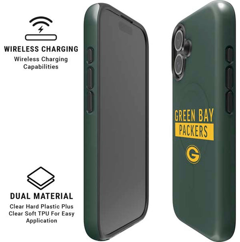 NFL Green Bay Packers Green Performance Series iPhone 16 Plus Magsafe Impact Case