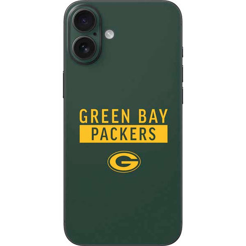 NFL Green Bay Packers Green Performance Series iPhone 16 Plus Skin