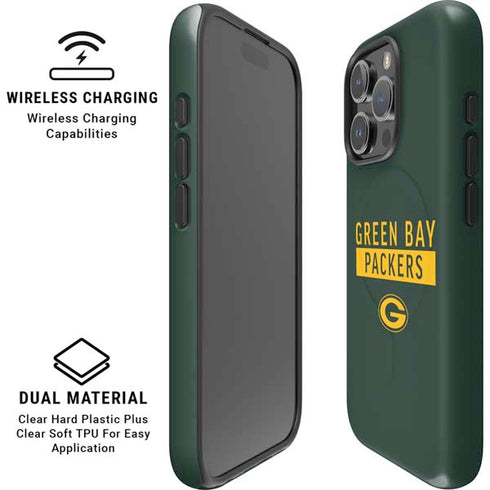 NFL Green Bay Packers Green Performance Series iPhone 16 Pro Magsafe Impact Case