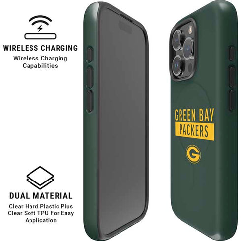 NFL Green Bay Packers Green Performance Series iPhone 16 Pro Max Magsafe Impact Case