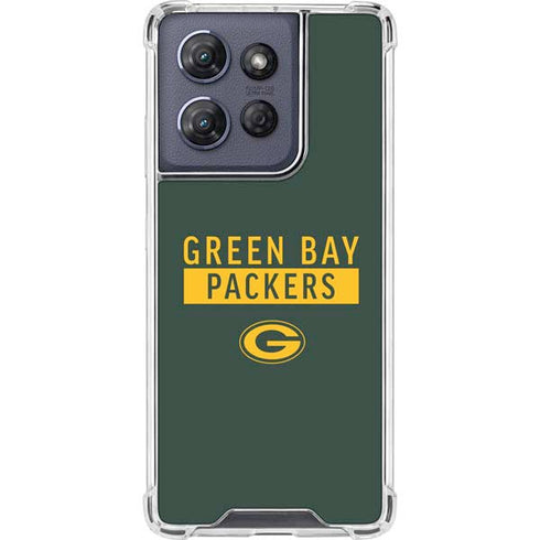 NFL Green Bay Packers Green Performance Series Moto G 5G (2025) Clear Case
