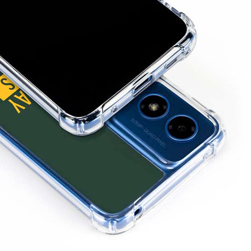 NFL Green Bay Packers Green Performance Series Moto G Play 4G (2024) Clear Case