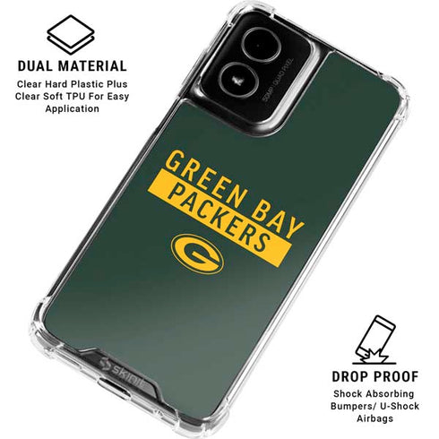NFL Green Bay Packers Green Performance Series Moto G Power 5G (2024) Clear Case