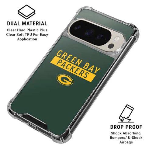 NFL Green Bay Packers Green Performance Series Pixel 9/9 Pro Clear Case