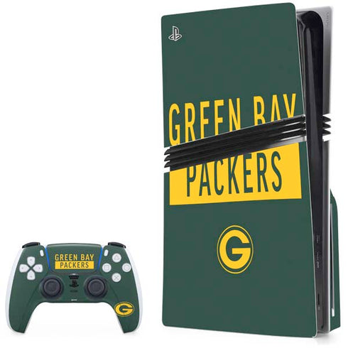 NFL Green Bay Packers Green Performance Series PS5 Pro Disk Bundle Skin