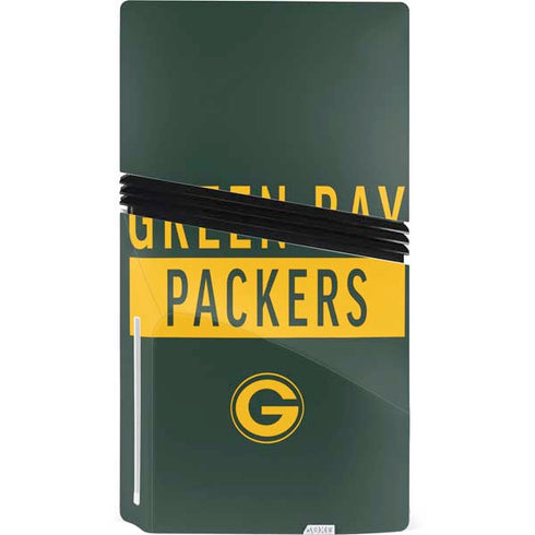 NFL Green Bay Packers Green Performance Series PS5 Pro Disk Console Skin