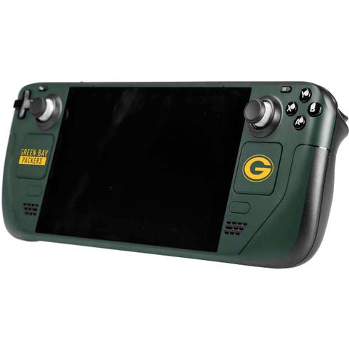 NFL Green Bay Packers Green Performance Series Steam Deck Handheld Gaming Computer OLED Skin