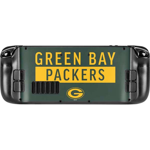 NFL Green Bay Packers Green Performance Series Steam Deck Handheld Gaming Computer OLED Skin