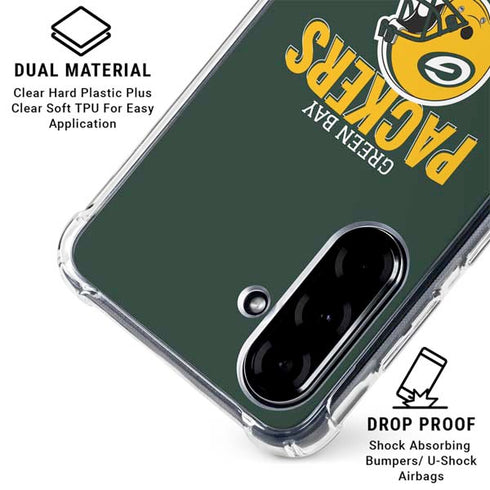 NFL Green Bay Packers Helmet Galaxy A36 5G Clear Case