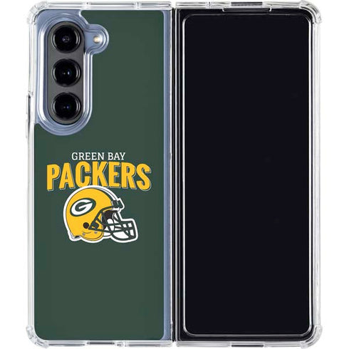 NFL Green Bay Packers Helmet Galaxy Z Fold5 5G Clear Case