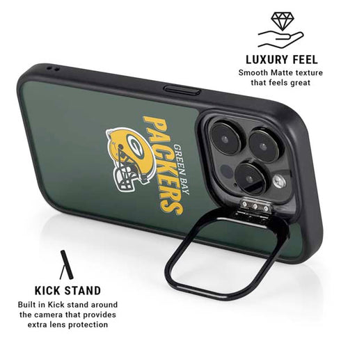 NFL Green Bay Packers Helmet iPhone 14 Pro Kickstand Case