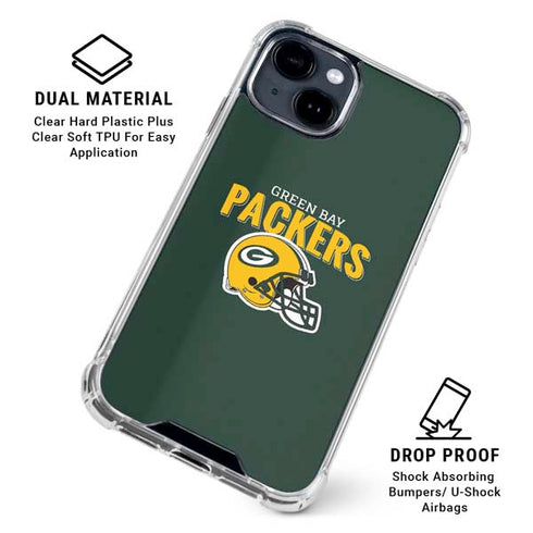 NFL Green Bay Packers Helmet iPhone 15 Clear Case
