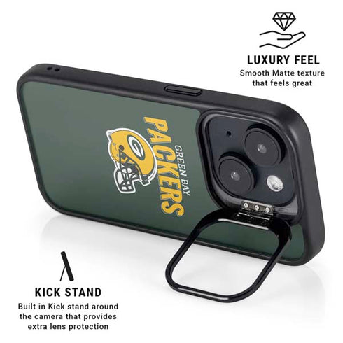 NFL Green Bay Packers Helmet iPhone 15 Kickstand Case