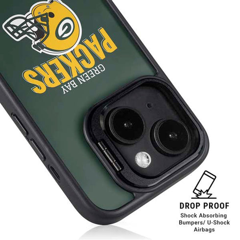 NFL Green Bay Packers Helmet iPhone 15 Plus Kickstand Case