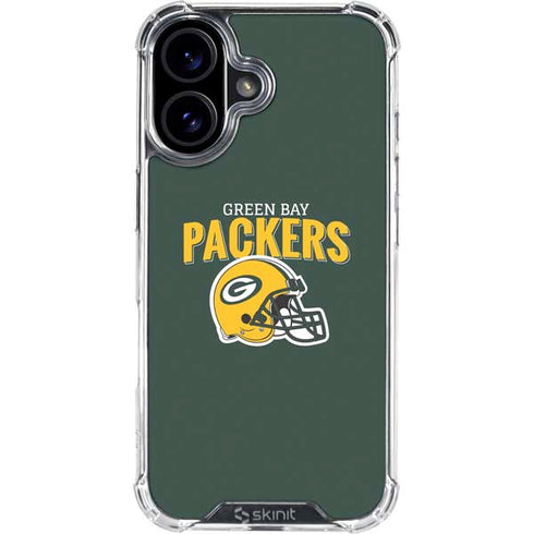 NFL Green Bay Packers Helmet iPhone 16 Plus Clear Case