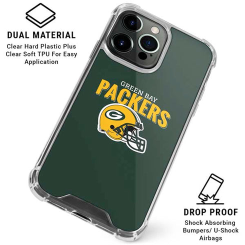 NFL Green Bay Packers Helmet iPhone 16 Pro Max Clear Case