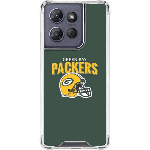 NFL Green Bay Packers Helmet Moto G 5G (2025) Clear Case