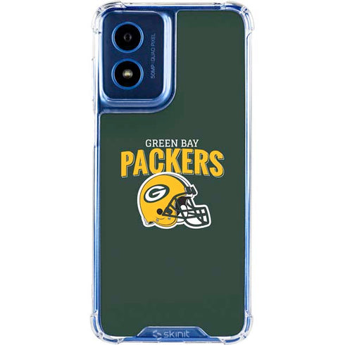 NFL Green Bay Packers Helmet Moto G 5G (2024) Clear Case
