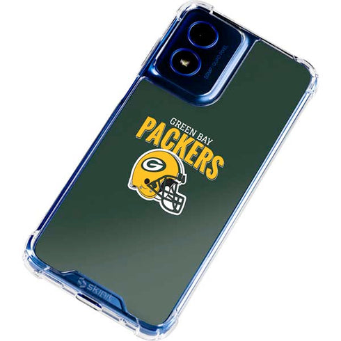 NFL Green Bay Packers Helmet Moto G 5G (2024) Clear Case
