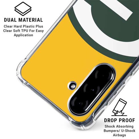 NFL Green Bay Packers Large Logo Galaxy A36 5G Clear Case
