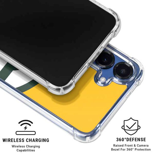 NFL Green Bay Packers Large Logo Galaxy S25 Plus Clear Case