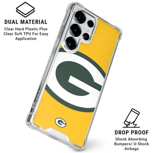 NFL Green Bay Packers Large Logo Galaxy S26 Ultra Clear Case