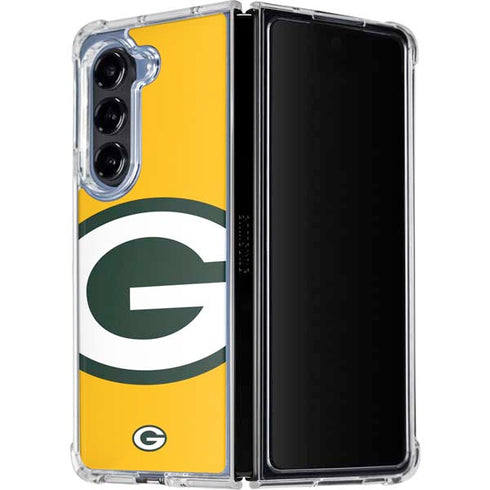 NFL Green Bay Packers Large Logo Galaxy Z Fold5 5G Clear Case