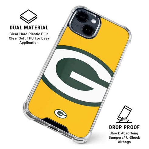 NFL Green Bay Packers Large Logo iPhone 15 Clear Case