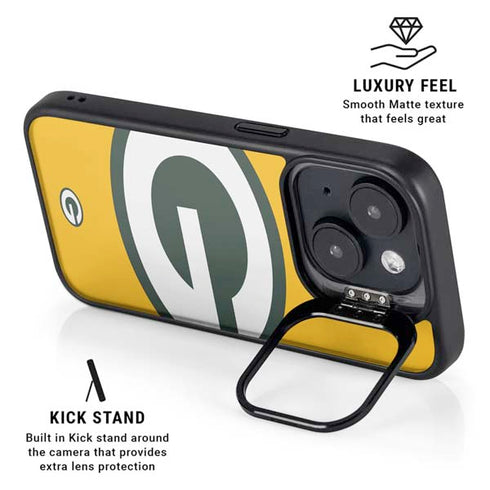 NFL Green Bay Packers Large Logo iPhone 15 Kickstand Case