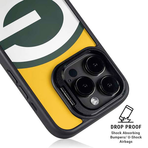 NFL Green Bay Packers Large Logo iPhone 15 Pro Kickstand Case