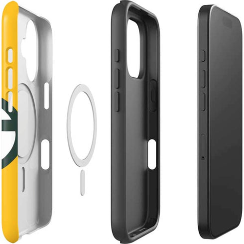 NFL Green Bay Packers Large Logo iPhone 16 Magsafe Impact Case