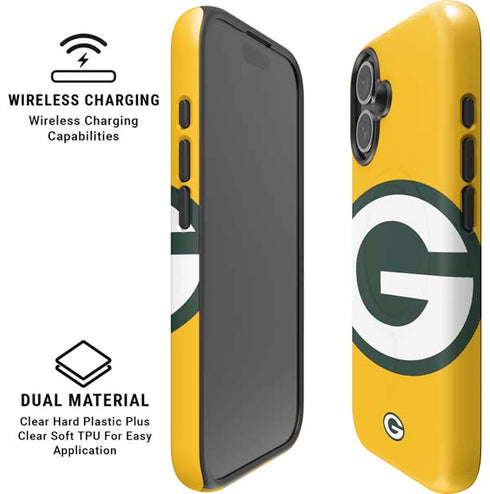 NFL Green Bay Packers Large Logo iPhone 16 Magsafe Impact Case