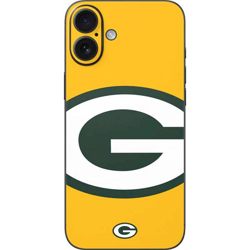 NFL Green Bay Packers Large Logo iPhone 16 Plus Skin
