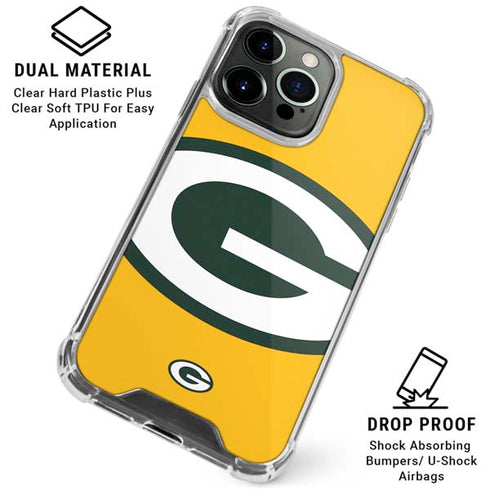 NFL Green Bay Packers Large Logo iPhone 16 Pro Clear Case