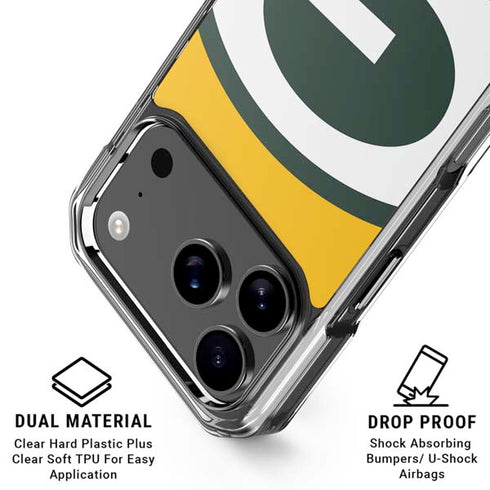 NFL Green Bay Packers Large Logo iPhone 18 Pro Clear Case